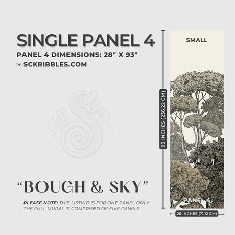 Scenic Trees Forest Landscape Wallpaper Mural {Bough & Sky} Wallpaper Mural Sckribbles