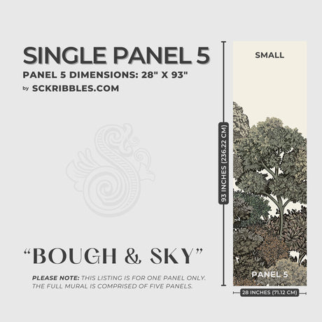 Scenic Trees Forest Landscape Wallpaper Mural {Bough & Sky} Wallpaper Mural Sckribbles