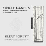 Scenic Landscape Birch Tree Wallpaper Mural {Silent Forest} Wallpaper Mural Sckribbles