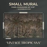 Neutral Weathered Tropical Palm Trees Wallpaper Mural {Vintage Tropicana} Wallpaper Sckribbles   