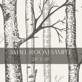 Scenic Landscape Birch Tree Wallpaper Mural {Silent Forest} Wallpaper Mural Sckribbles