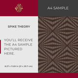 Spike Theory | Brown Geometrical Masculine Art Deco Wallpaper Wallpaper Sckribbles Signature - Premium Non-Woven A4 Sample - 8.3 × 11.7 in (21 × 29.7 cm)