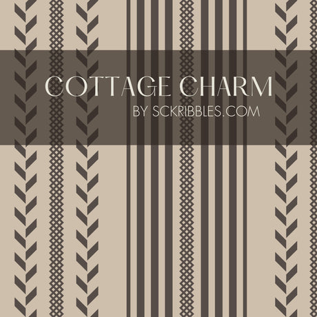 Classic Neutral Beige Striped Traditional Wallpaper {Cottage Charm} Wallpaper Sckribbles