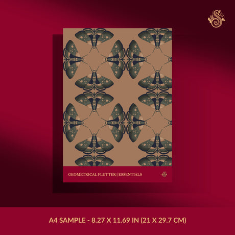 Tan brown moth wallpaper sample.