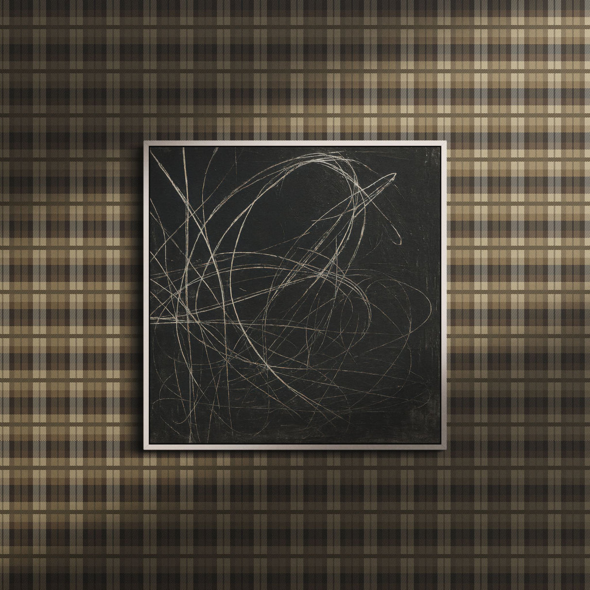 Neutral Brown Classic Traditional Plaid Wallpaper {Stoneweave} Wallpaper Sckribbles