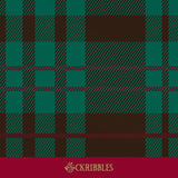 Moody green traditional plaid wallpaper.