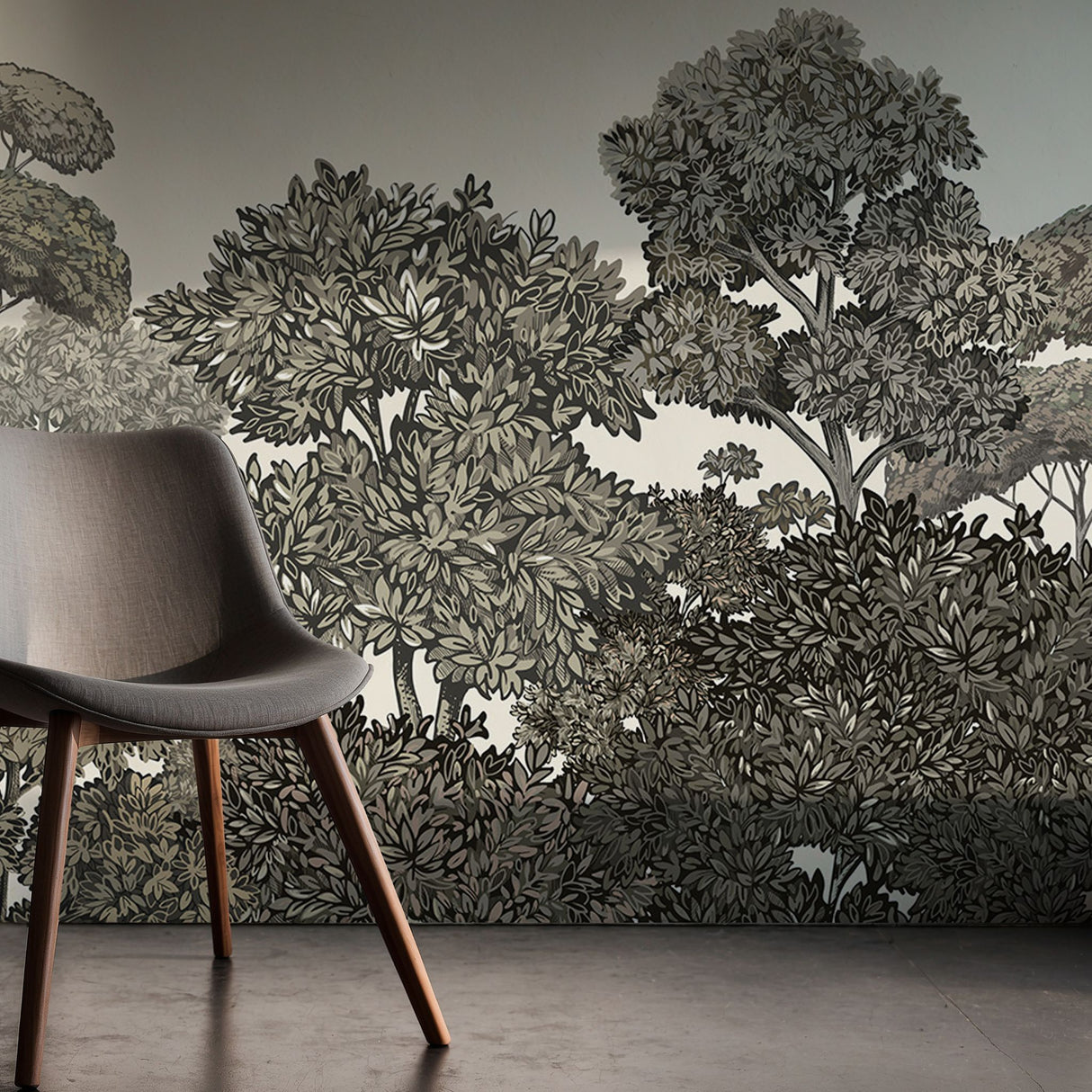 Scenic Trees Forest Landscape Wallpaper Mural {Bough & Sky} Wallpaper Mural Sckribbles