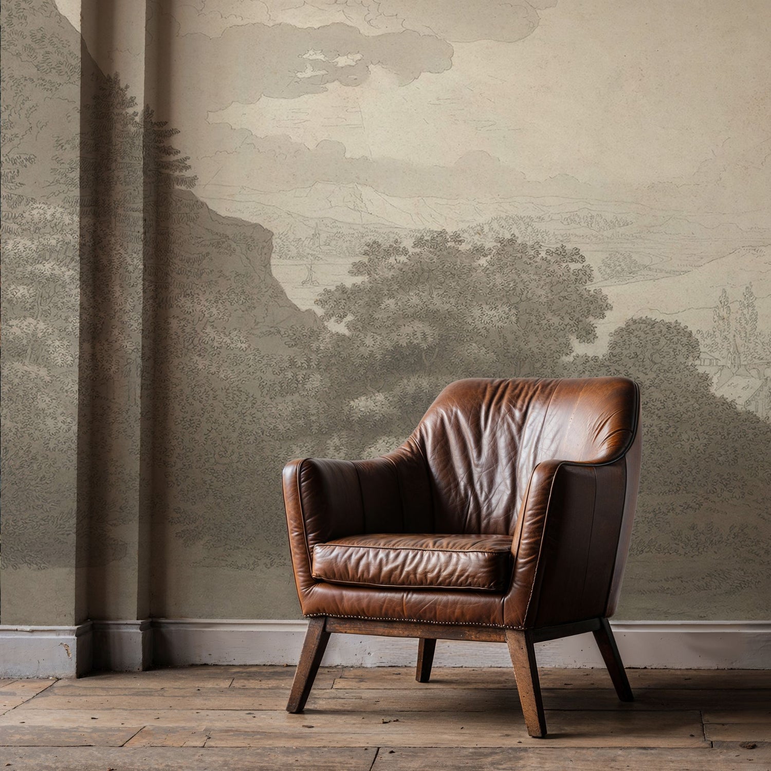 Beautiful Mountains | European Scenic Trees Landscape Wallpaper Mural Wallpaper Mural Sckribbles