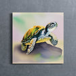 Cute Watercolor Sea Turtle Wall Art Canvas {Pastel Turtle} Canvas Wall Art Sckribbles   