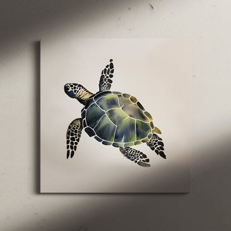 Neutral Turtle Watercolor Wall Art Canvas {Turtle Love} Canvas Wall Art Sckribbles   