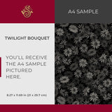 Twilight Bouquet | Dark Moody Gray Floral Wallpaper