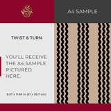 Twist & Turn | Black & Beige Wavy Vertical Striped Wallpaper