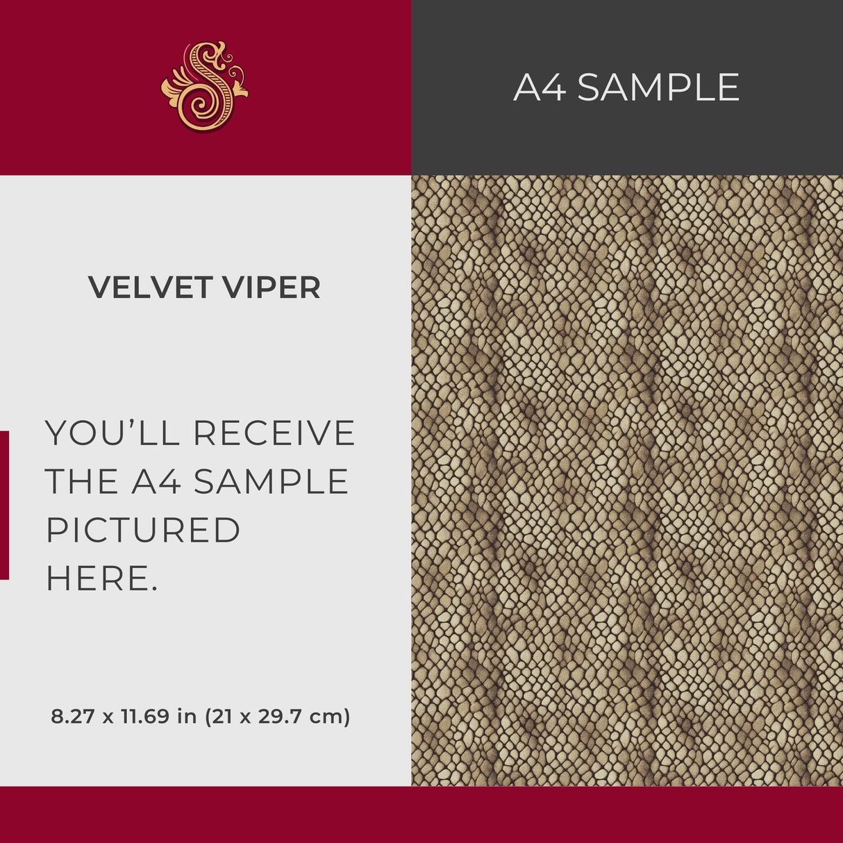 Velvet Viper | Brown Snakeskin Animal Print Wallpaper