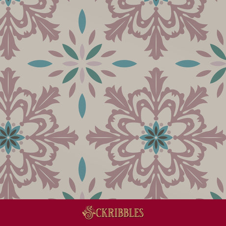 Victorian tile wallpaper.