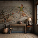 Fun Vintage Circus Horses Wallpaper Mural {Acrobats & Stallions} Wallpaper Mural Sckribbles