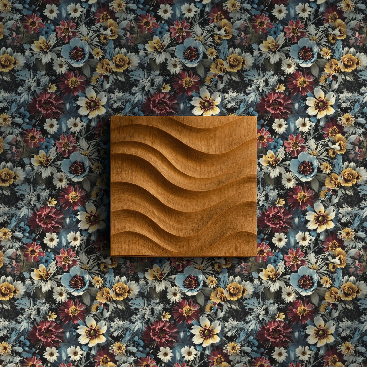 Vintage Colorful Retro Floral Wallpaper {Nostalgic Blooms} Wallpaper Sckribbles