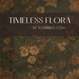 Vintage Aged Chinoiserie Floral Wallpaper {Timeless Flora} Wallpaper Sckribbles   
