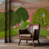 Vintage Traditional Indian Scenic Wallpaper Mural {Stolen Clothes} Wallpaper Mural Sckribbles