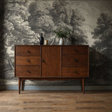 Vintage Antique Scenic Landscape Wallpaper Mural {Old-World Trees} Wallpaper Mural Sckribbles