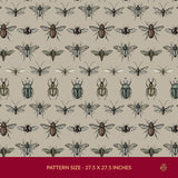 Bug Motif | Fun Eccentric Vintage Insect Wallpaper Wallpaper Sckribbles