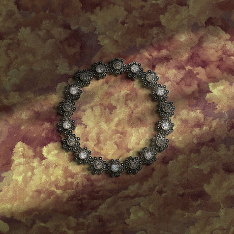 Bright and moody vintage clouds wallpaper.