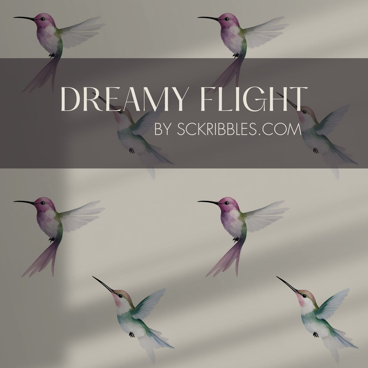 Sweet Feminine Watercolor Hummingbird Wallpaper {Dreamy Flight} Wallpaper Sckribbles   