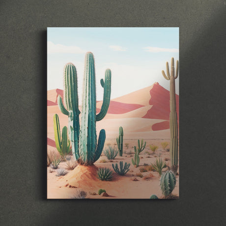 Printable Boho Cactus Wall Art Print - Digital Download {Western Desert} Printable Digital Art Sckribbles   