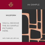 Wildform | Bold Maximalist Abstract African Wallpaper Wallpaper Sckribbles Signature - Premium Non-Woven A4 Sample - 8.3 × 11.7 in (21 × 29.7 cm)