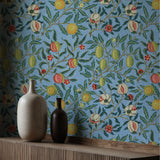 William Morris Wallpaper "Fruit" | Botanical Vintage Pomegranates Wallpaper Sckribbles