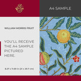 Fruit | Botanical Vintage Pomegranates William Morris Wallpaper Wallpaper Sckribbles Signature - Premium Non-Woven A4 Sample - 8.3 × 11.7 in (21 × 29.7 cm)