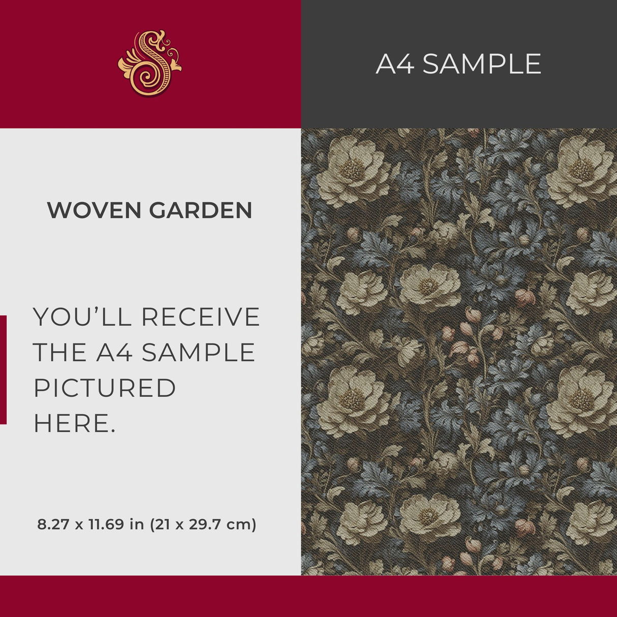 Woven Garden | Muted Moody Botanical Dark Floral Wallpaper