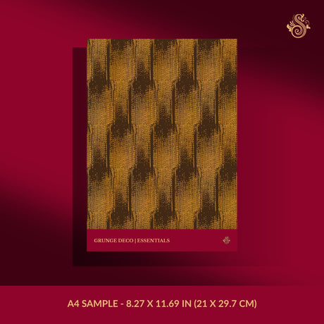 Yellow geometrical grunge Art Deco wallpaper sample.