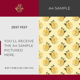 Zest Fest | Light Yellow Lemon Fruit Kitchen Wallpaper