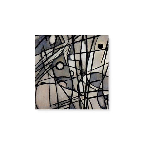 Modern Gray Chaotic Wall Art Canvas {Still Angry} Canvas Wall Art Sckribbles 8x8  
