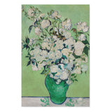 "Roses" Green Vintage Wall Art Canvas by Vincent van Gogh Canvas Wall Art Sckribbles 32x48  