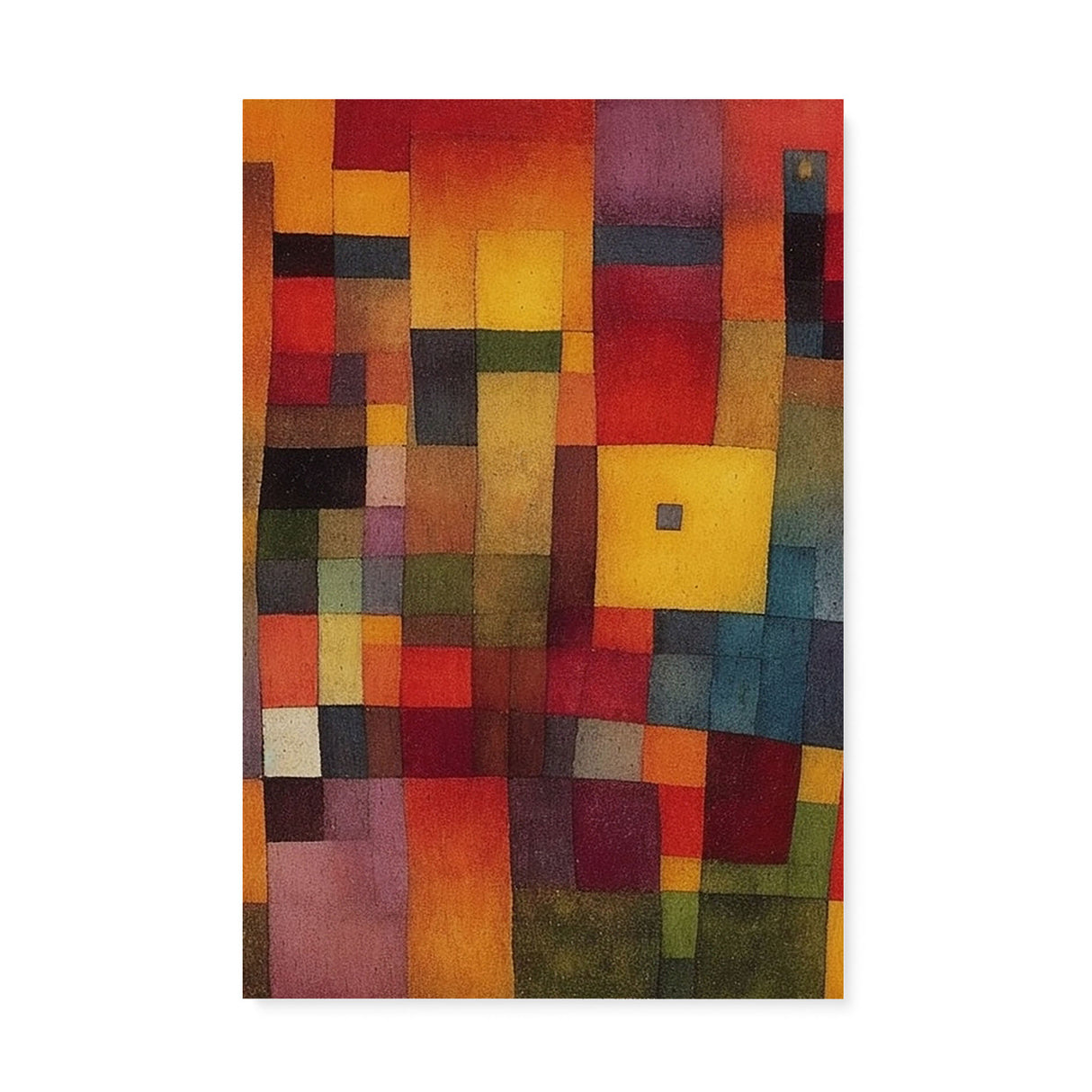 Abstract Colorful Cubes Wall Art Canvas {Dusty Blocks} Canvas Wall Art Sckribbles 20x30  