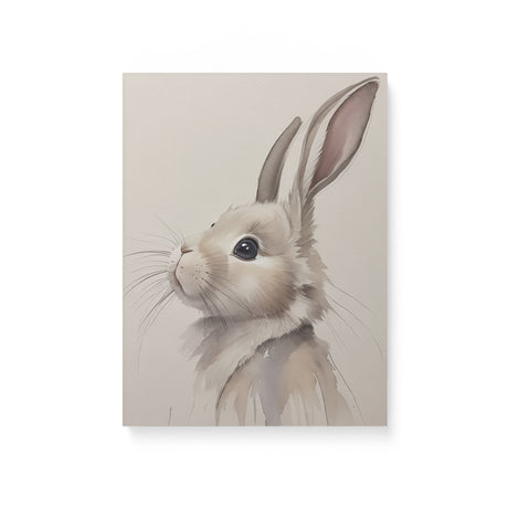 Sweet Rabbit Nursery Wall Art Canvas {Curious Bunny} Canvas Wall Art Sckribbles 12x16  