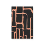 Modern Contemporary Black and Orange Pattern Wall Art Canvas {Zebra Brick} Canvas Wall Art Sckribbles 8x12  