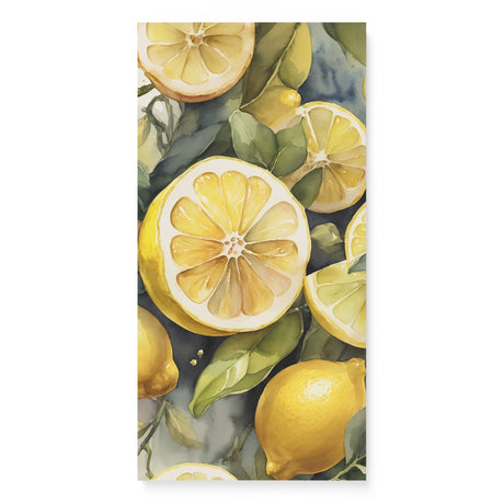 Whimsical Lemon Kitchen Watercolor Wall Art Canvas {Sour Beauty} Canvas Wall Art Sckribbles 16x32  