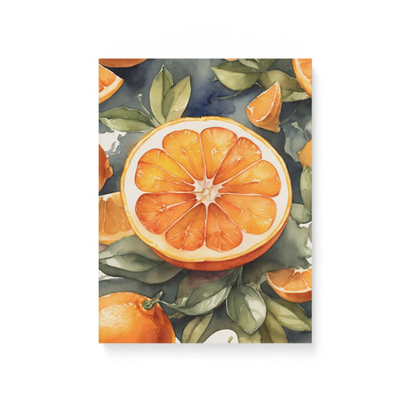 Fresh Watercolor Orange Canvas Wall Art {Morning Citrus} Canvas Wall Art Sckribbles 12x16  