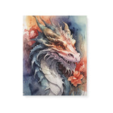 Mythical Watercolor Canvas Wall Art {The Dragon} Canvas Wall Art Sckribbles 16x20  