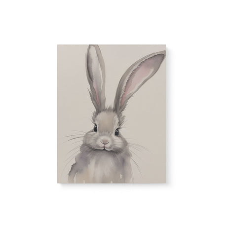 Nursery Watercolor Rabbit Illustration Wall Art Canvas {All Ears} Canvas Wall Art Sckribbles 11x14  