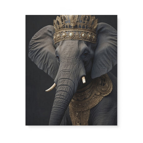 King Elephant Portrait Wall Art Canvas {Elephant Royalty} Canvas Wall Art Sckribbles 20x24  