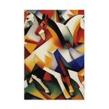Colorful Cubism Horse Wall Art Canvas {Angled Horses} Canvas Wall Art Sckribbles 20x30  