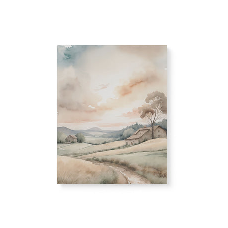 Beautiful Scenic Watercolor Wall Art Canvas {Country Road} Canvas Wall Art Sckribbles 11x14  