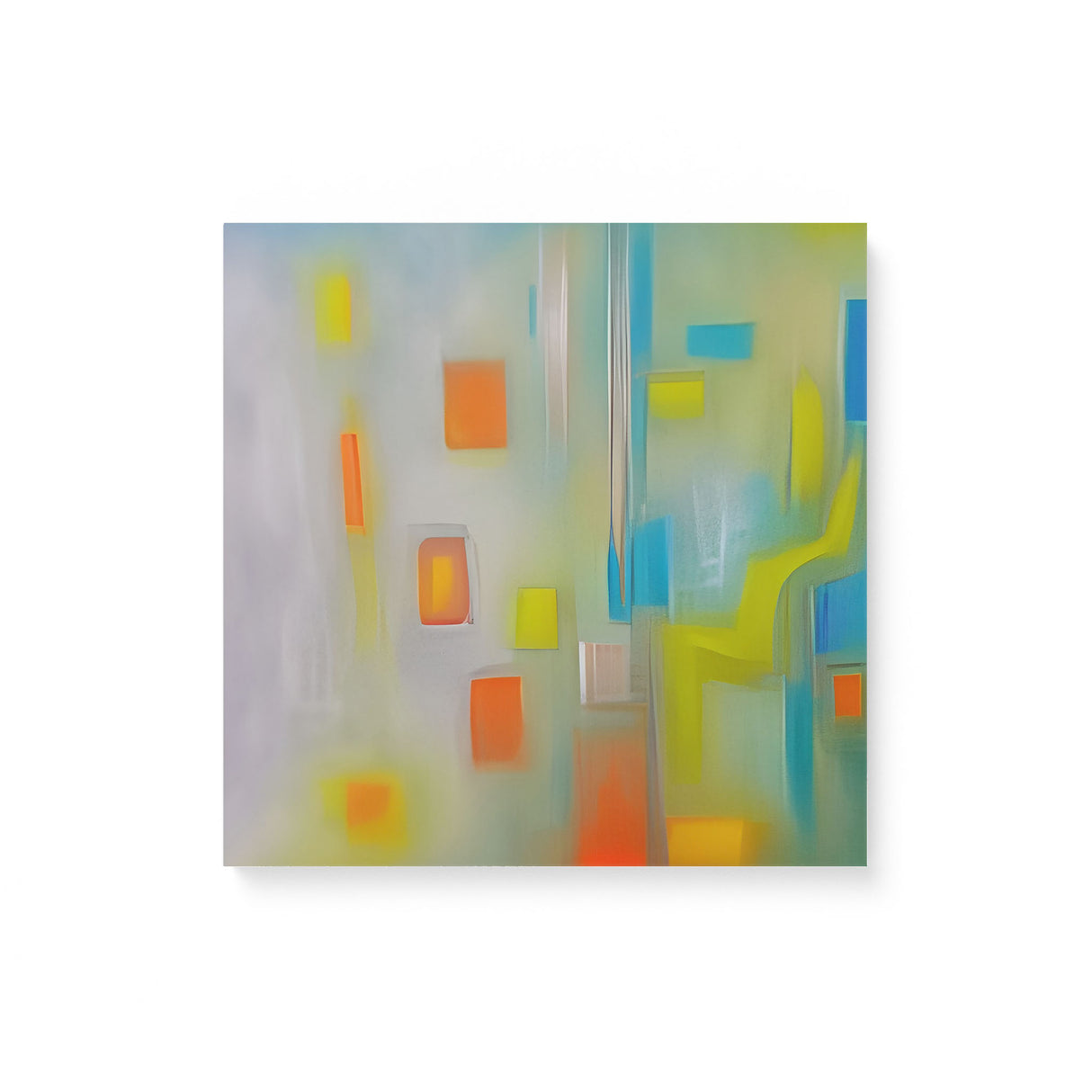 Bright Colorful Abstract Wall Art Canvas {Happy Art} Canvas Wall Art Sckribbles 16x16  