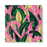 Tropical Palm Tree Leaves Canvas Wall Art {Pink Palms} Canvas Wall Art Sckribbles 40x40  