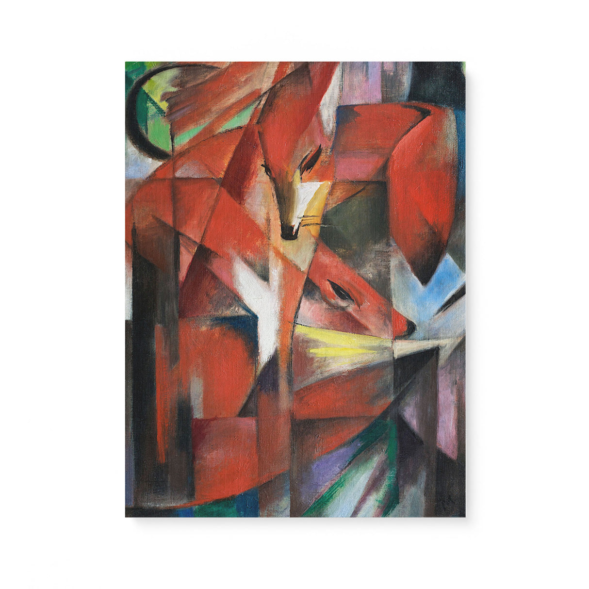 "The Foxes" Canvas Print by Franz Marc (1913) Canvas Wall Art Sckribbles   