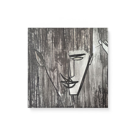 Dark Masculine Sketch of Man Wall Art Canvas {VIP Room} Canvas Wall Art Sckribbles 16x16  