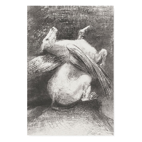 "The Impotent Wing" Wall Art Canvas Print by Odilon Redon Canvas Wall Art Sckribbles 32x48  